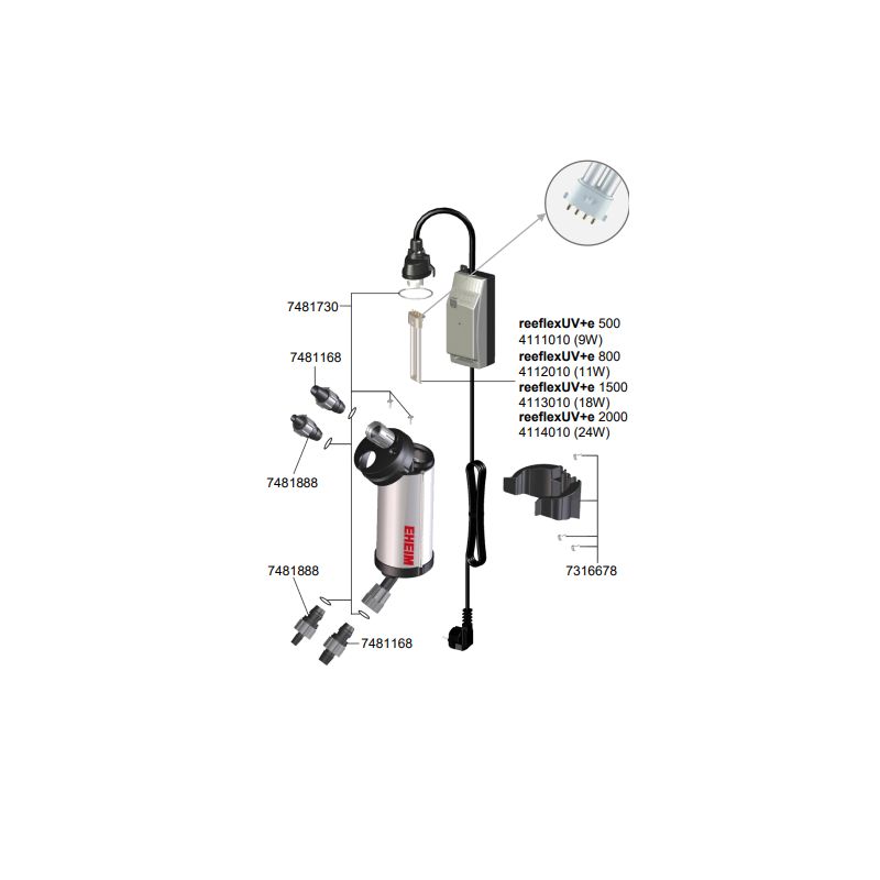 EHEIM support de fixation avec vis 7316678