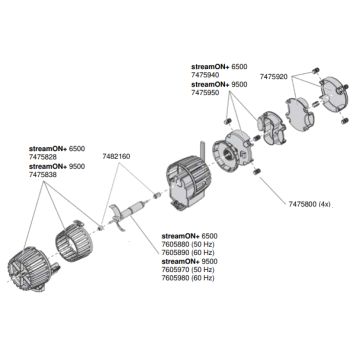EHEIM rotor de pompede rechange complet 60Hz 7605980