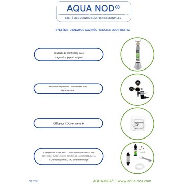AquaNoa kit CO2 Rechargeable 200 Profi M 500gr