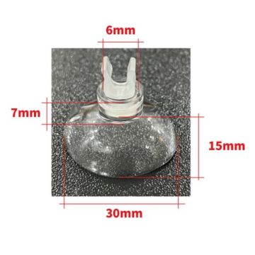 Aqua Noa Ventouse transparente avec clip (lot de 2)