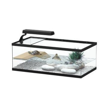 Aquatlantis  tortum 55 cuve à tortues dimension (cm) 55x30x20 couleur noir (sans éclairage et filtre)