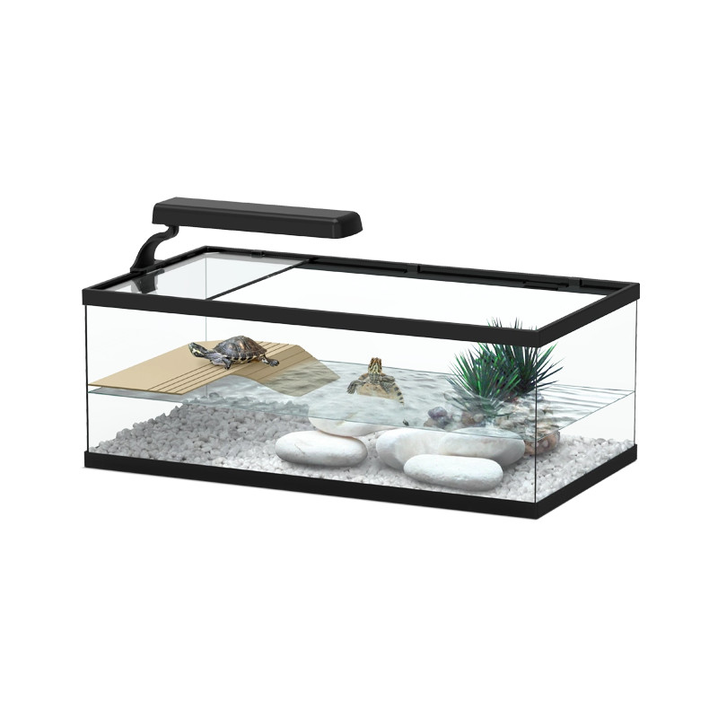 Aquatlantis  tortum 55 cuve à tortues dimension (cm) 55x30x20 couleur noir (sans éclairage et filtre)