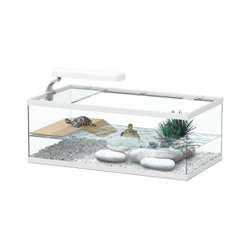 Aquatlantis  tortum 55 cuve à tortues dimension (cm) 55x30x20 couleur blanc (sans éclairage et filtre)