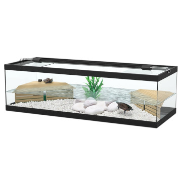 Aquatlantis  tortum 100 cuve à tortues (Avec filtre interne) dimension (cm) 100x40x30 couleur noir (sans éclairage)