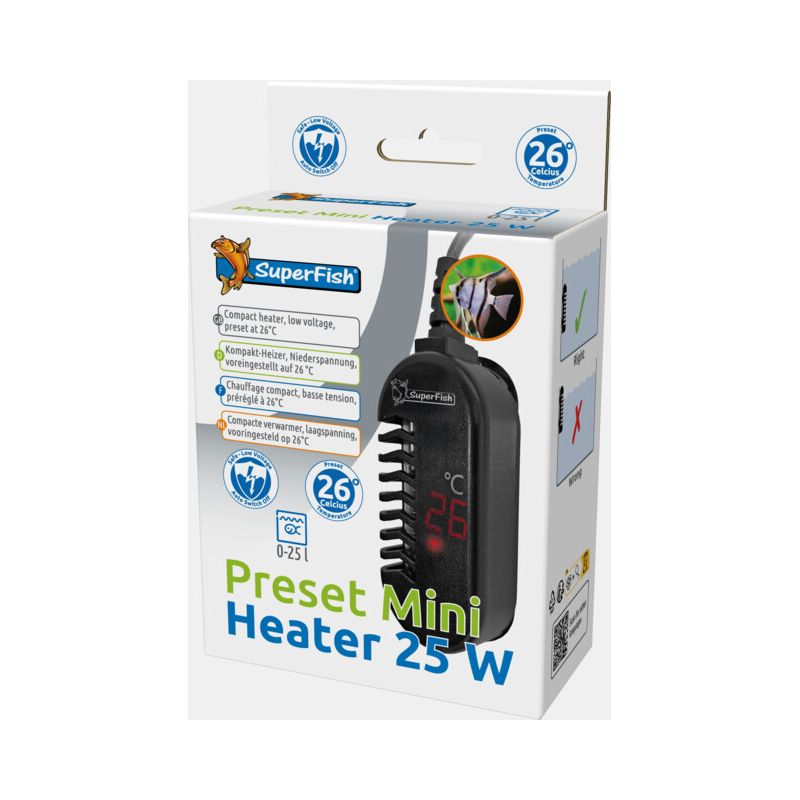 Superfish Preset Mini Heater 25W Superfish Preset Mini Heater 25W