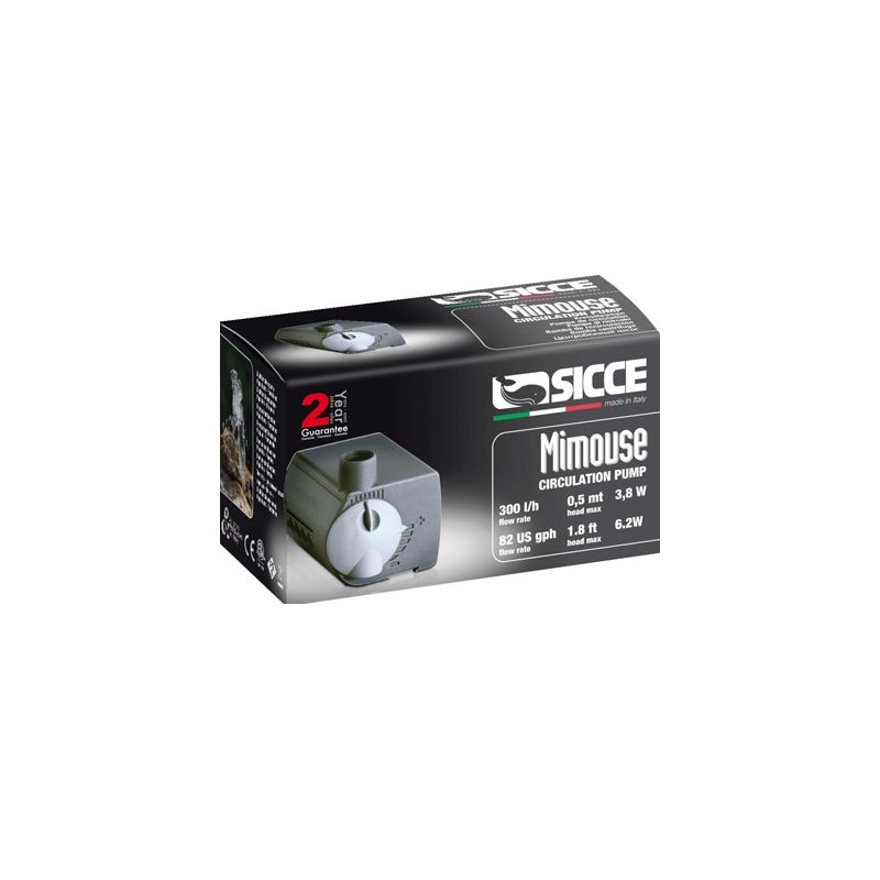 Sicce pompe Mi-Mousse 300l/h Sicce pompe Mi-Mousse 300l/h