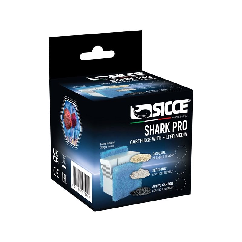 Sicce Shark Pro Carbon + éponge 20ppi