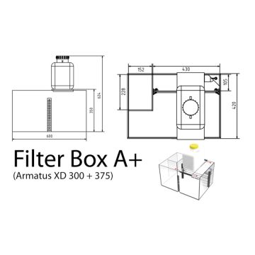 AquaMedic Armatus 375 XD blanc complet avec système de filtration + 146.90€ en bon d'achats coraux,poissons. 