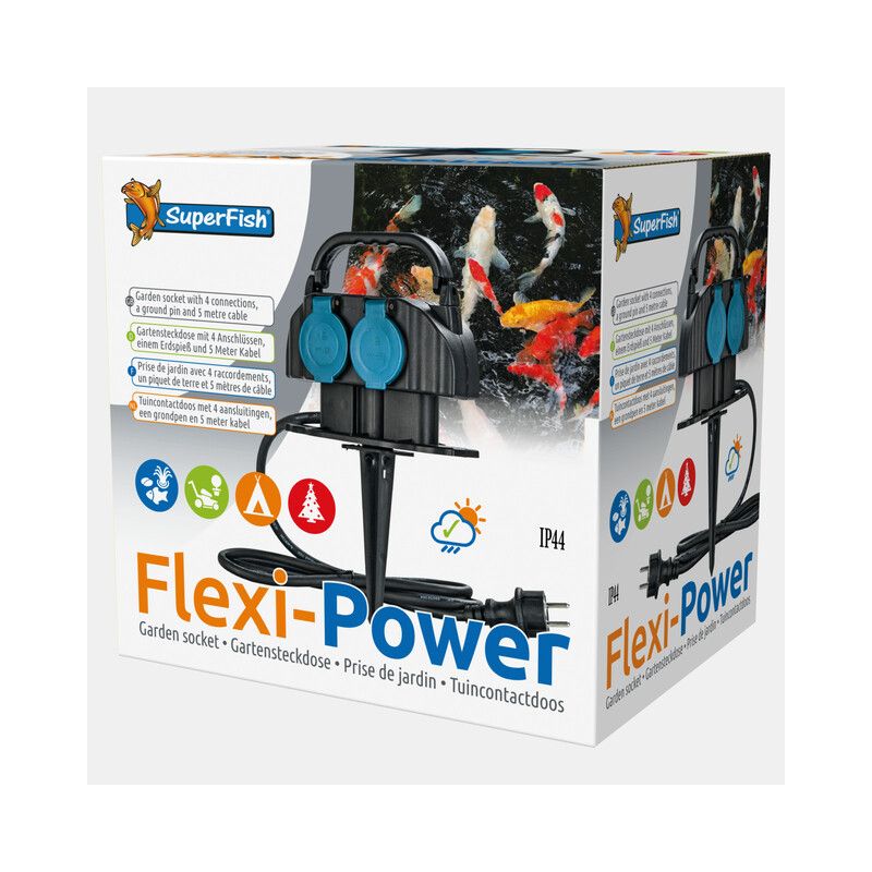 Superfish Flexi-power 4 prises 8m de câble