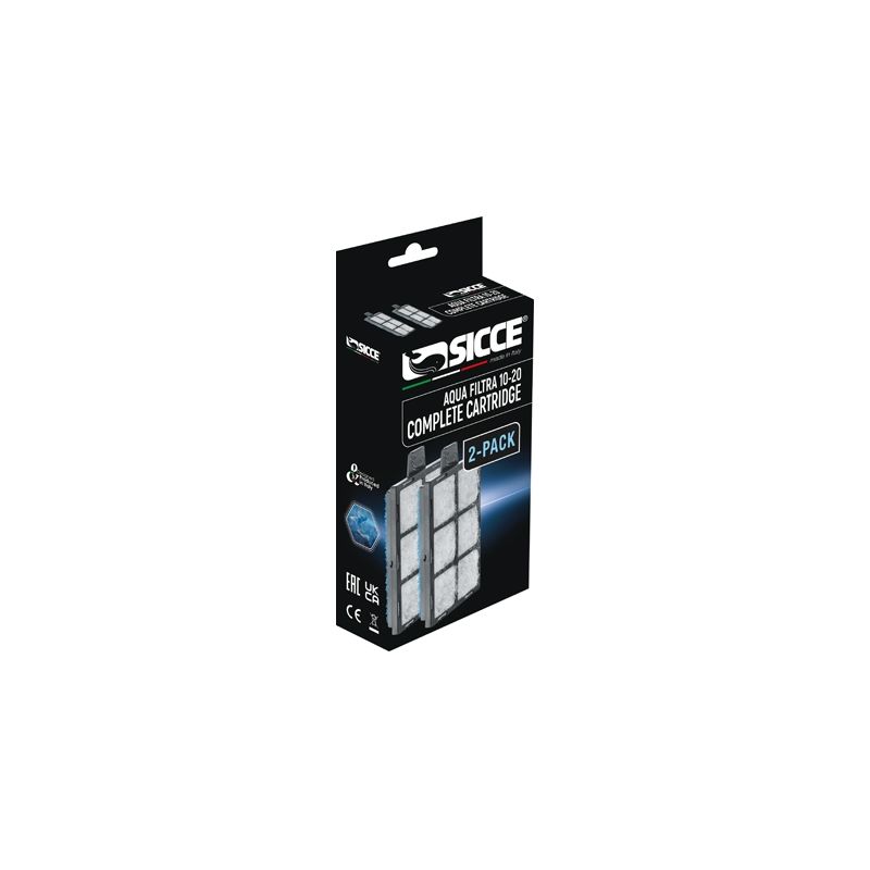 Sicce Cartouche complète pour filtre Aqua Filtra 10/20 2pcs