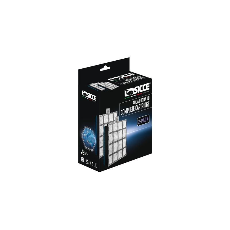 Sicce Cartouche Complète pour filtre Aqua Filtra 40 2pcs