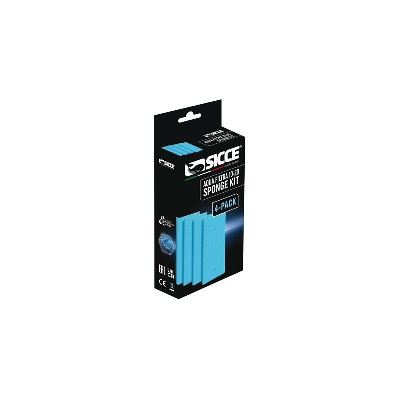 Sicce Cartouche mousse pour filtre Aqua Filtra 10/20 4pcs