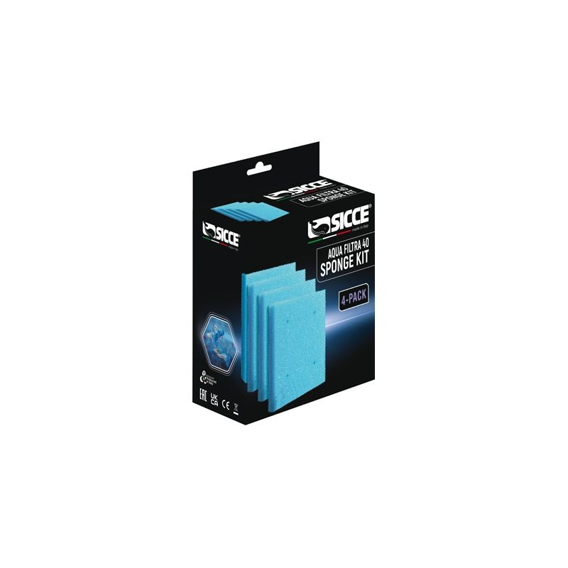 Sicce Cartouche mousse pour filtre Aqua Filtra 40 4pcs