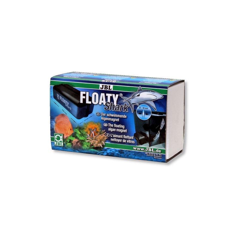JBL Floaty Shark pour aquariums jusqu'à max. 20-30 mm d'épaisseur.