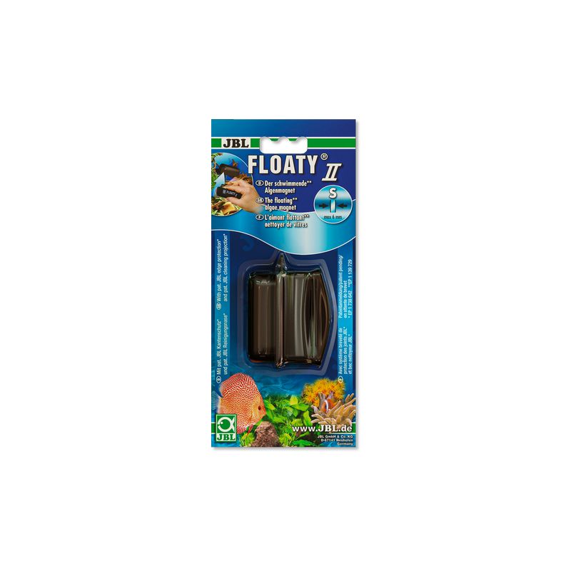 JBL Floaty 2 pour vitre de  6mm aimant nettoyeur de vitres flottant pour aquariums