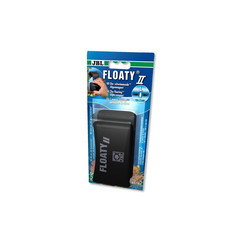 JBL Floaty 2 pour vitre de 15mm aimant nettoyeur de vitres flottant pour aquariums