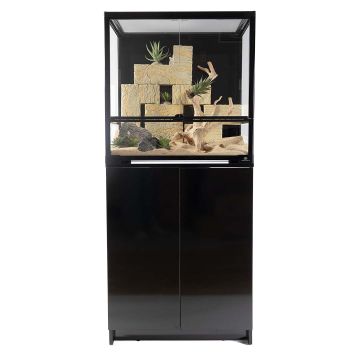 Terra Della Meuble pour Terrarium Knockdown noir