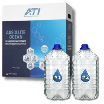 ATI - Absolute Ocean - 2 x 10.2l - Eau de mer liquide concentrée (permet la préparation de 170 litres d'eau de mer.)