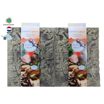 Ceramic nature slimline rock colorado brown 50x65 cm