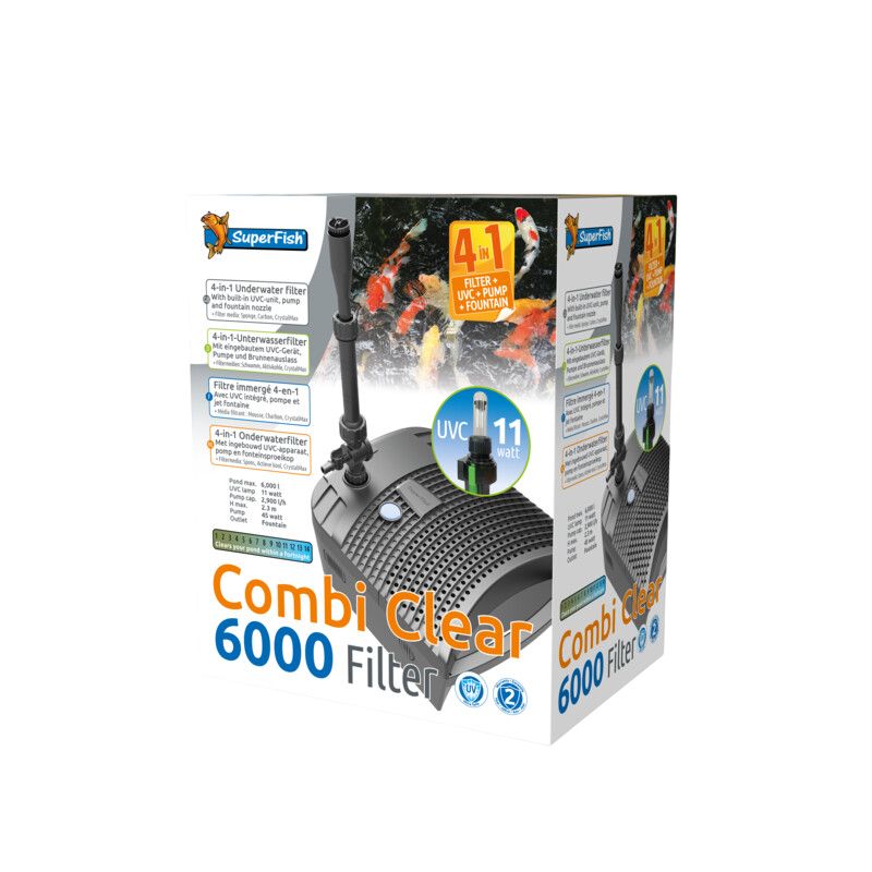 Superfish filtre Combi Clear 6000 pour bassin de 6.000 litres d'eau