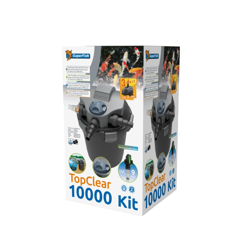 Superfish filtre TopClear 10000 kit pour bassin de 10.000 litres d'eau