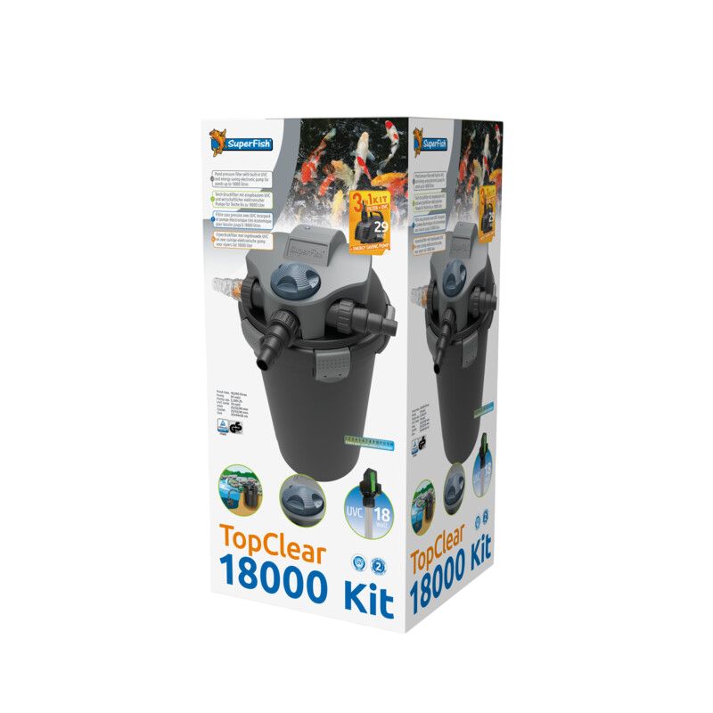 Superfish filtre TopClear 18000 kit pour bassin de 18.000 litres d'eau