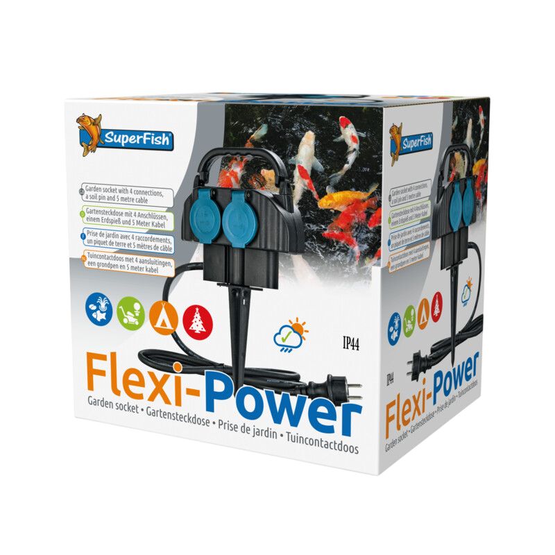 Superfish Flexi-power 4 prises 8m de câble