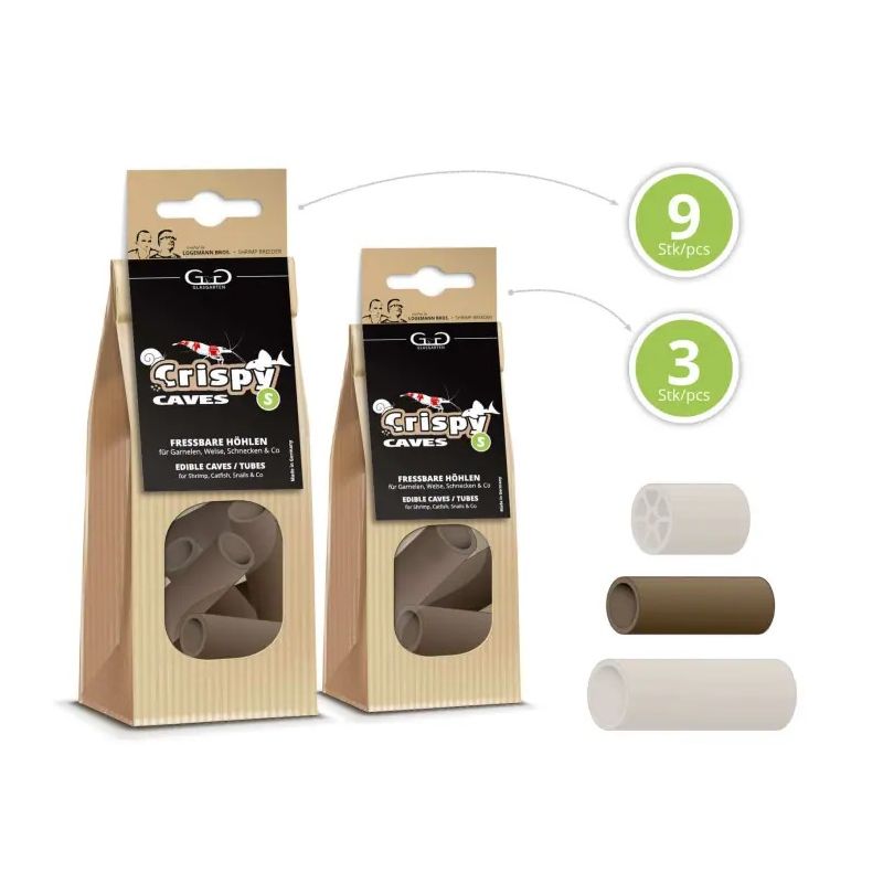 GlasGarten Crispy Caves - Edible tubes/caves S 3pcs