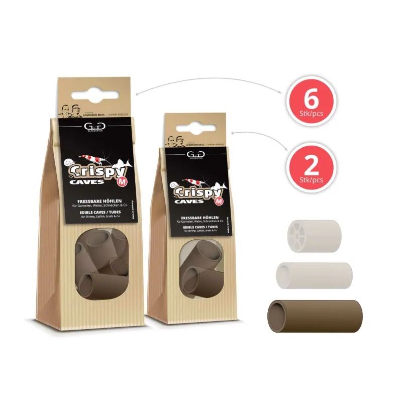 GlasGarten Crispy Caves - Edible tubes/caves M 2pcs