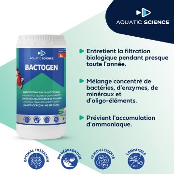 Aquatic Science Bactogen 6000 150gr pour 6m³ ( 5 traitements)