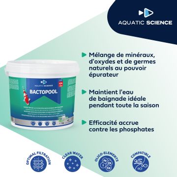 Aquatic science Bactopool 5kg pour baignade bilogique
