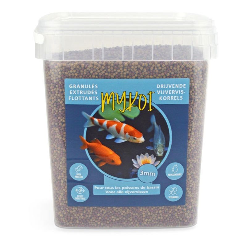 My Koi Azur 3mm Mix 2 granules seau 10L-4kg
