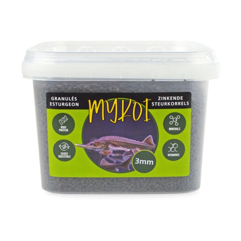 My Koi Noir 3mm granules Esturgeon seau 3,5L