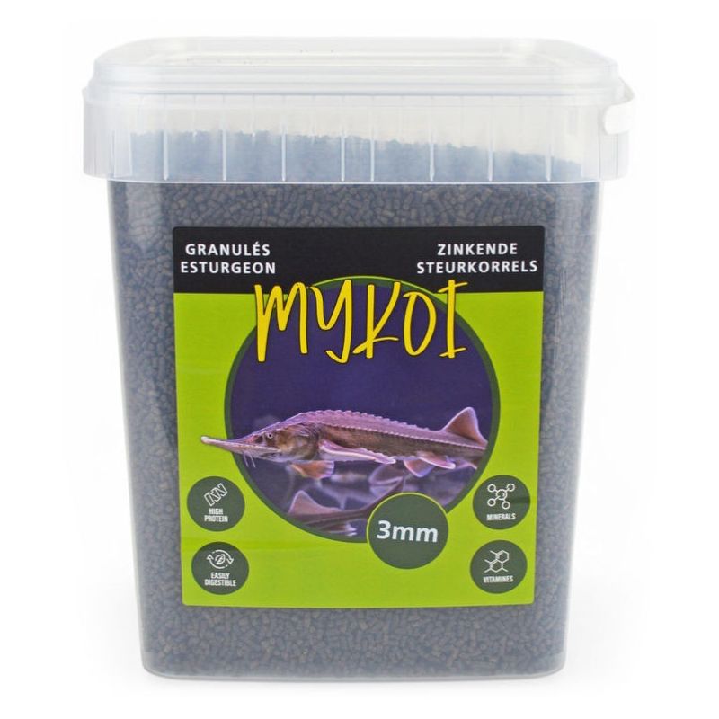 My Koi Noir 3mm granules Esturgeon seau 10L