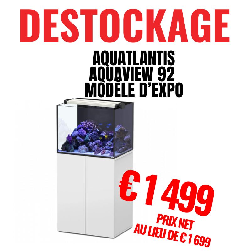 copy of  DESTOCKAGE - Aquarium récifal alu noir 90x60x55 - 300L - Modèle d'expo