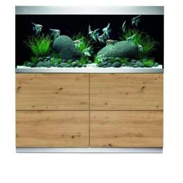 Oase aquarium HighLine Optiwhite 400 chêne (aquarium & meuble) + bon d'achats 10% plantes et poissons
