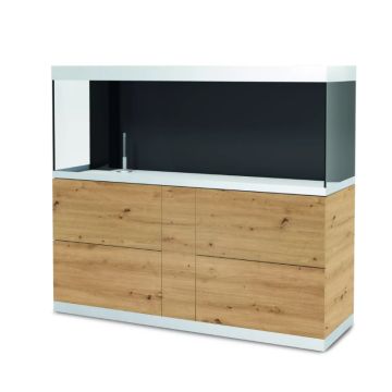 Oase aquarium HighLine Optiwhite 600 chêne (aquarium & meuble) + bon d'achats 10% plantes et poissons